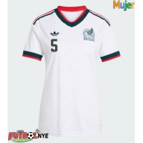 Camiseta México Johan Vasquez #5 Visitante Equipación para mujer Mundial 2026 manga corta